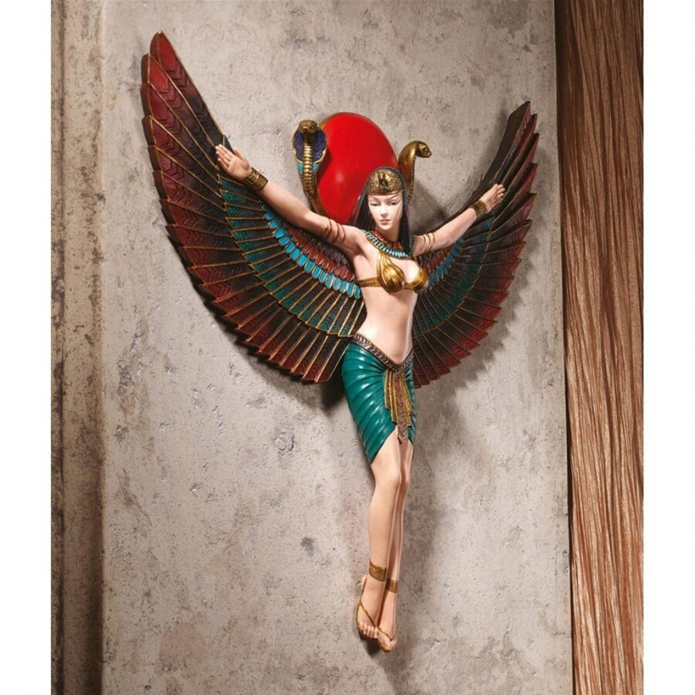 Ancient egyptian goddess isis statue